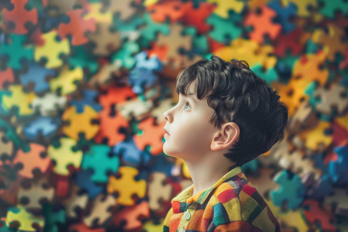 Autistic Child Engaged in Therapy Session