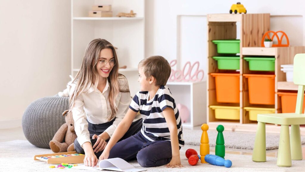 RBT providing In-home ABA therapy