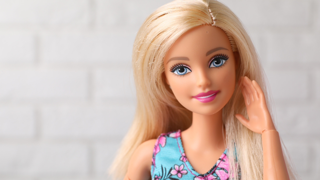 Close-up of autistic Barbie doll representing inclusive toys for children with autism and supporting play-based ABA therapy.